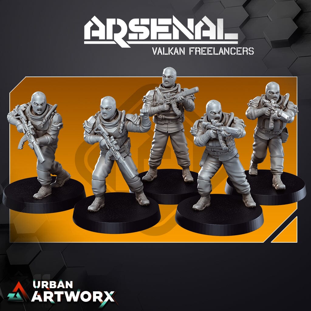 Tabletop Miniaturen - Skullforge Studios - Arsenal: Valkan Freelancers (5) Skullforge Studios 