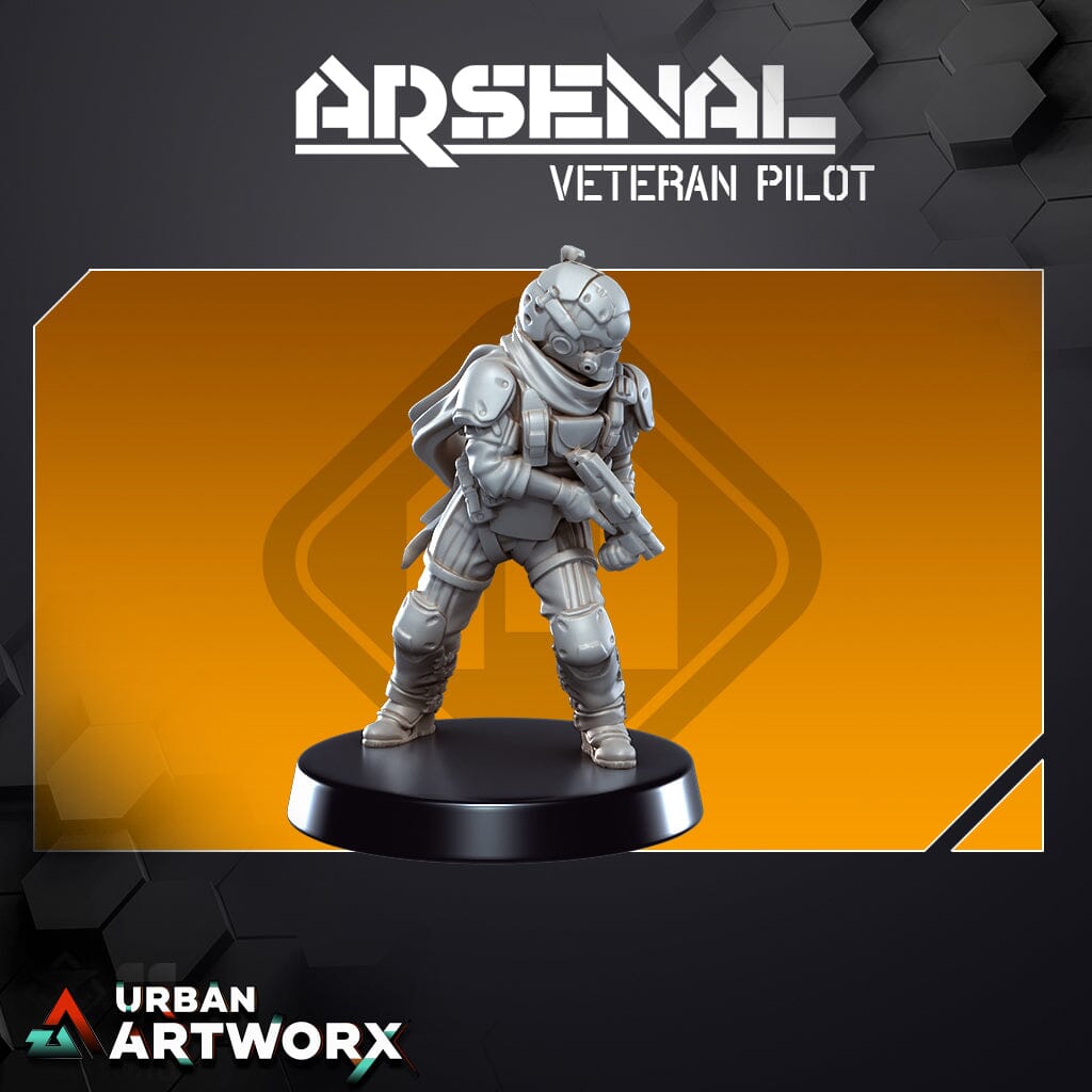 Tabletop Miniaturen - Skullforge Studios - Arsenal: Vanguard Promo Veteran Pilot (1) Skullforge Studios 