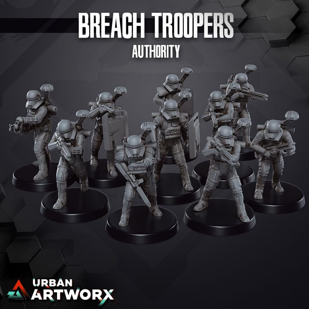 Tabletop Miniaturen - Skullforge Studios - Authority: Breach Troopers (10) Skullforge Studios 