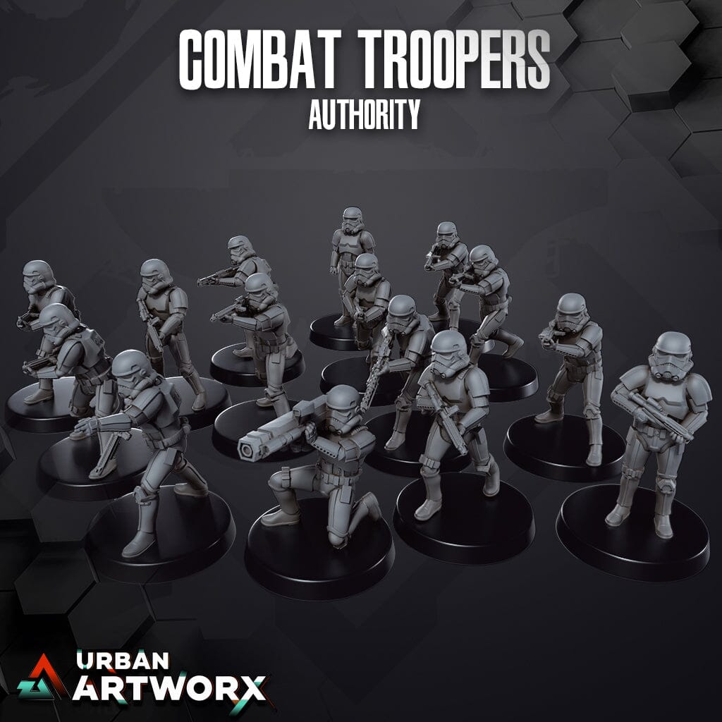 Tabletop Miniaturen - Skullforge Studios - Authority Combat Troopers (15) Skullforge Studios 
