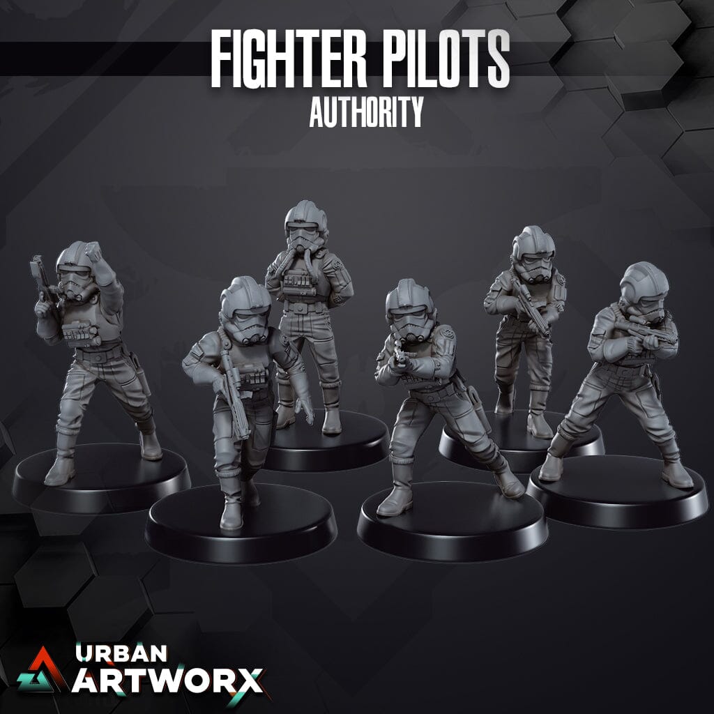 Tabletop Miniaturen - Skullforge Studios - Authority Fighter Pilots: Ready (6) Skullforge Studios 