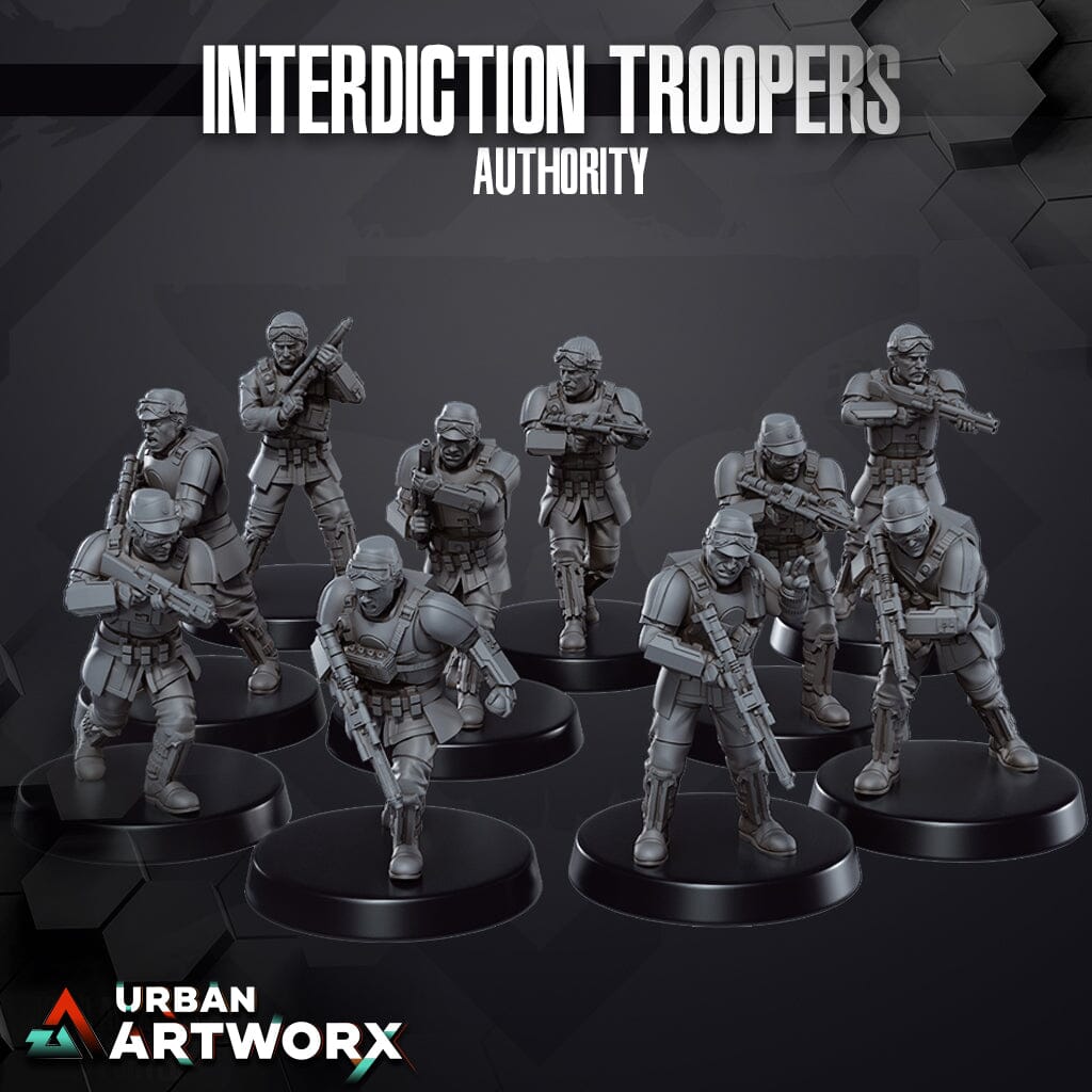 Tabletop Miniaturen - Skullforge Studios - Authority Interdiction Troopers (10) Skullforge Studios 