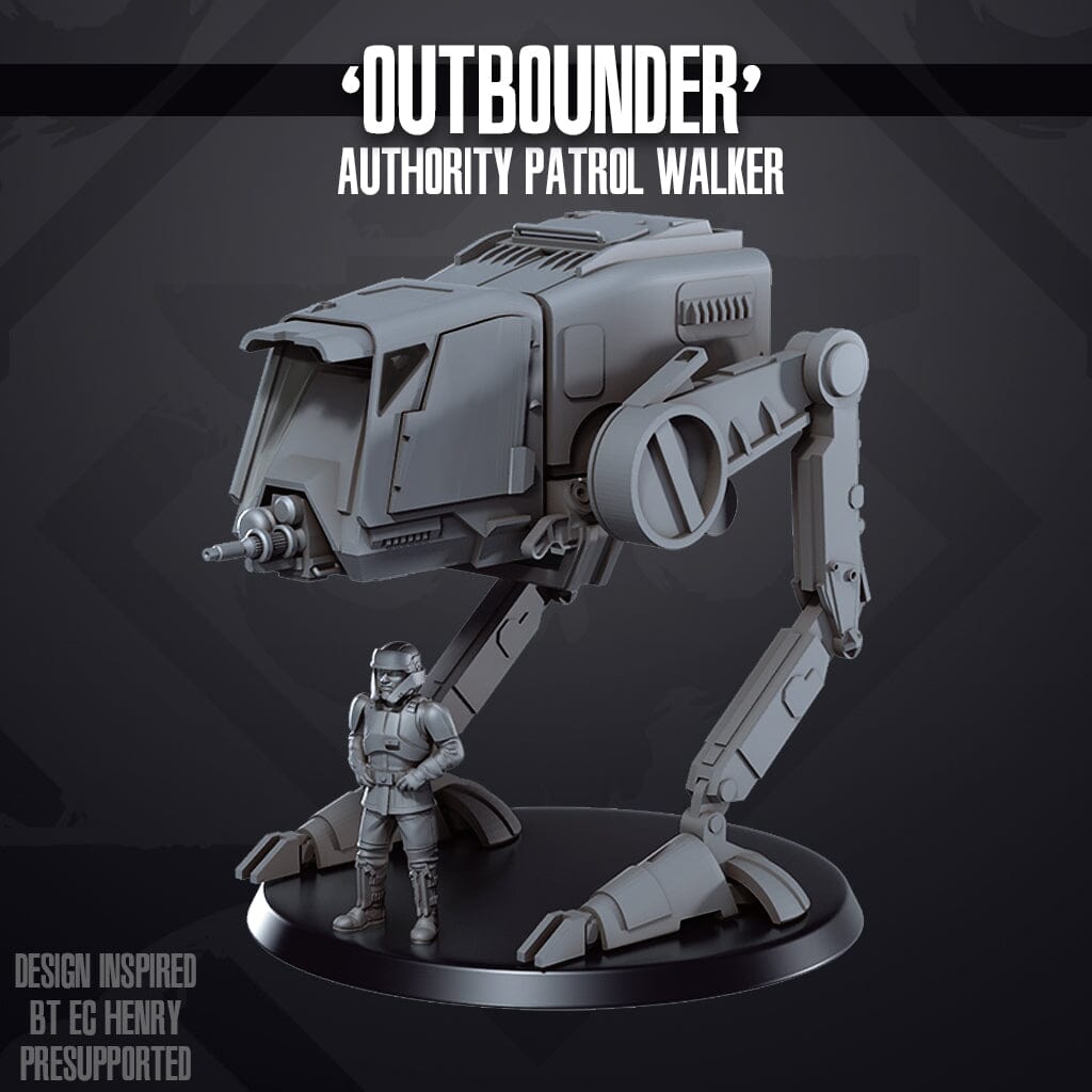 Tabletop Miniaturen - Skullforge Studios - Authority Outbounder Patrol Walker (1) Skullforge Studios 