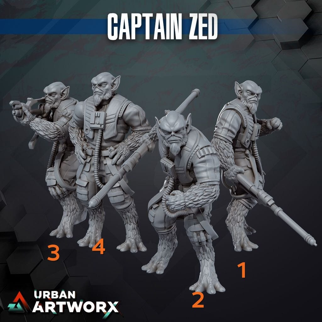 Tabletop Miniaturen - Skullforge Studios - Captain Zed (4) Skullforge Studios 