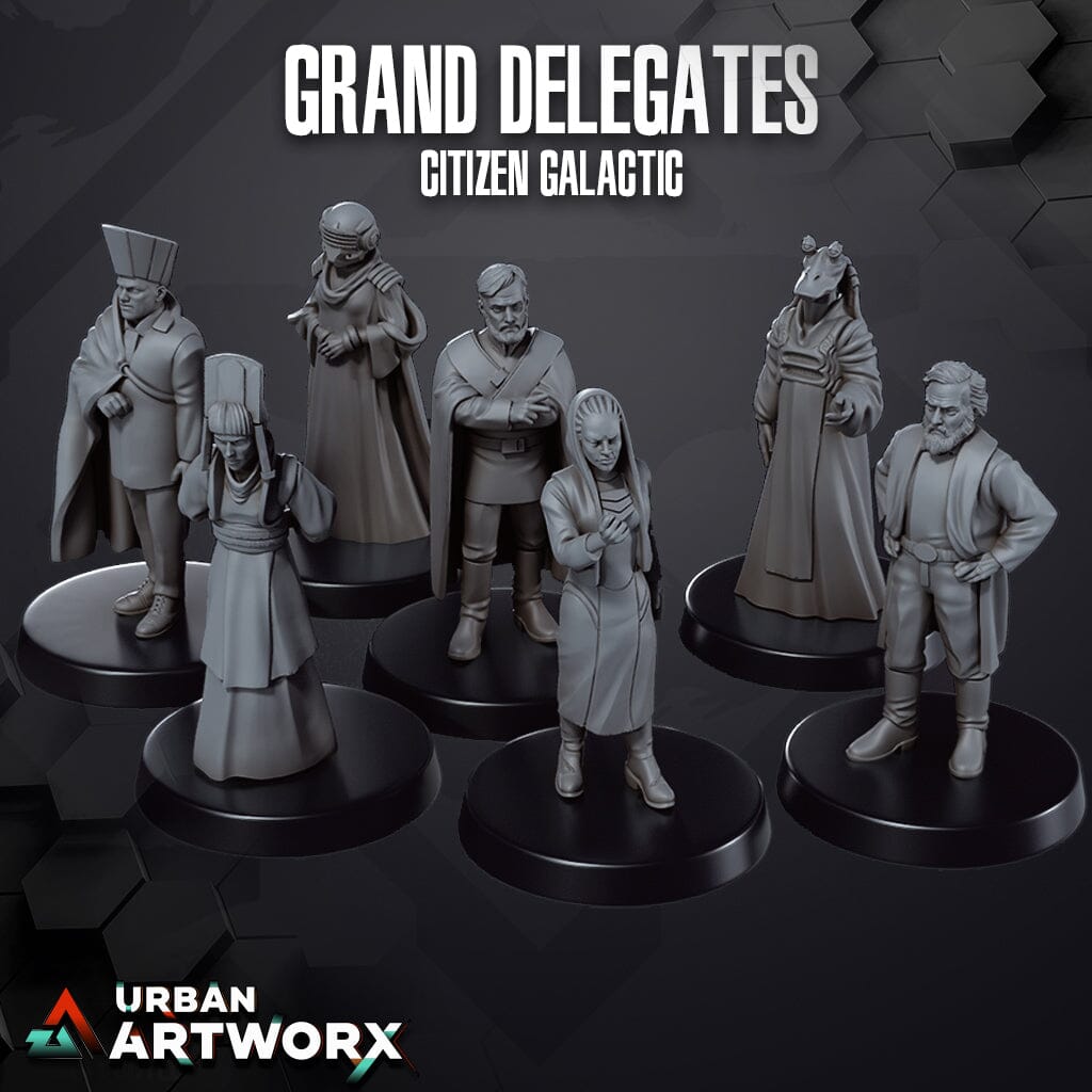 Tabletop Miniaturen - Skullforge Studios - Citizen Galactic Grand Delegates (7) Skullforge Studios 