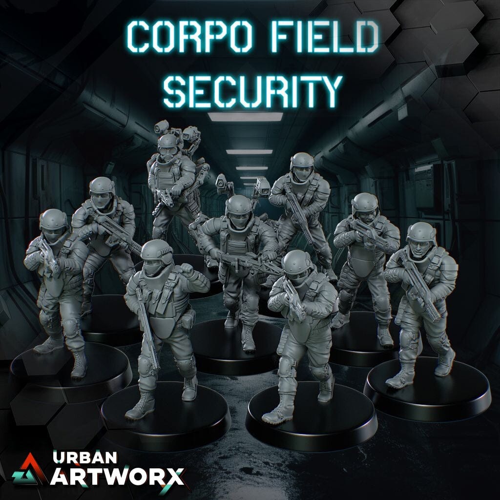 Tabletop Miniaturen - Skullforge Studios - Corpo Field Security (9) Skullforge Studios 