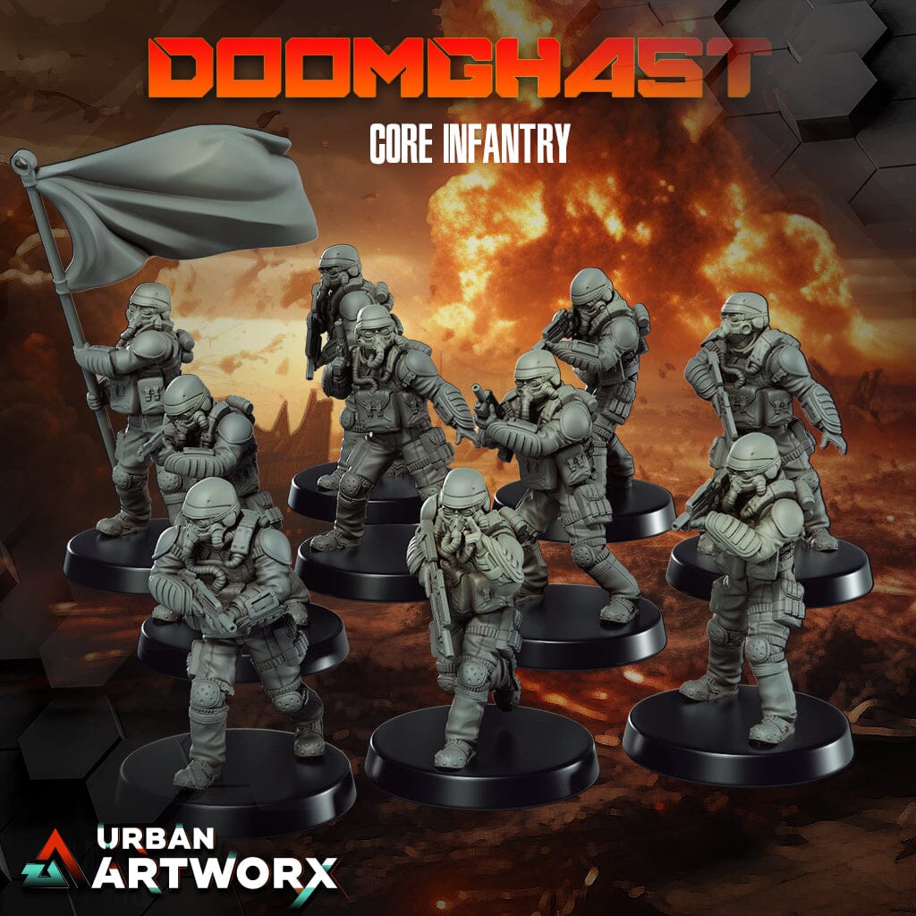 Tabletop Miniaturen - Skullforge Studios - Doomghast Troopers (10) Skullforge Studios 