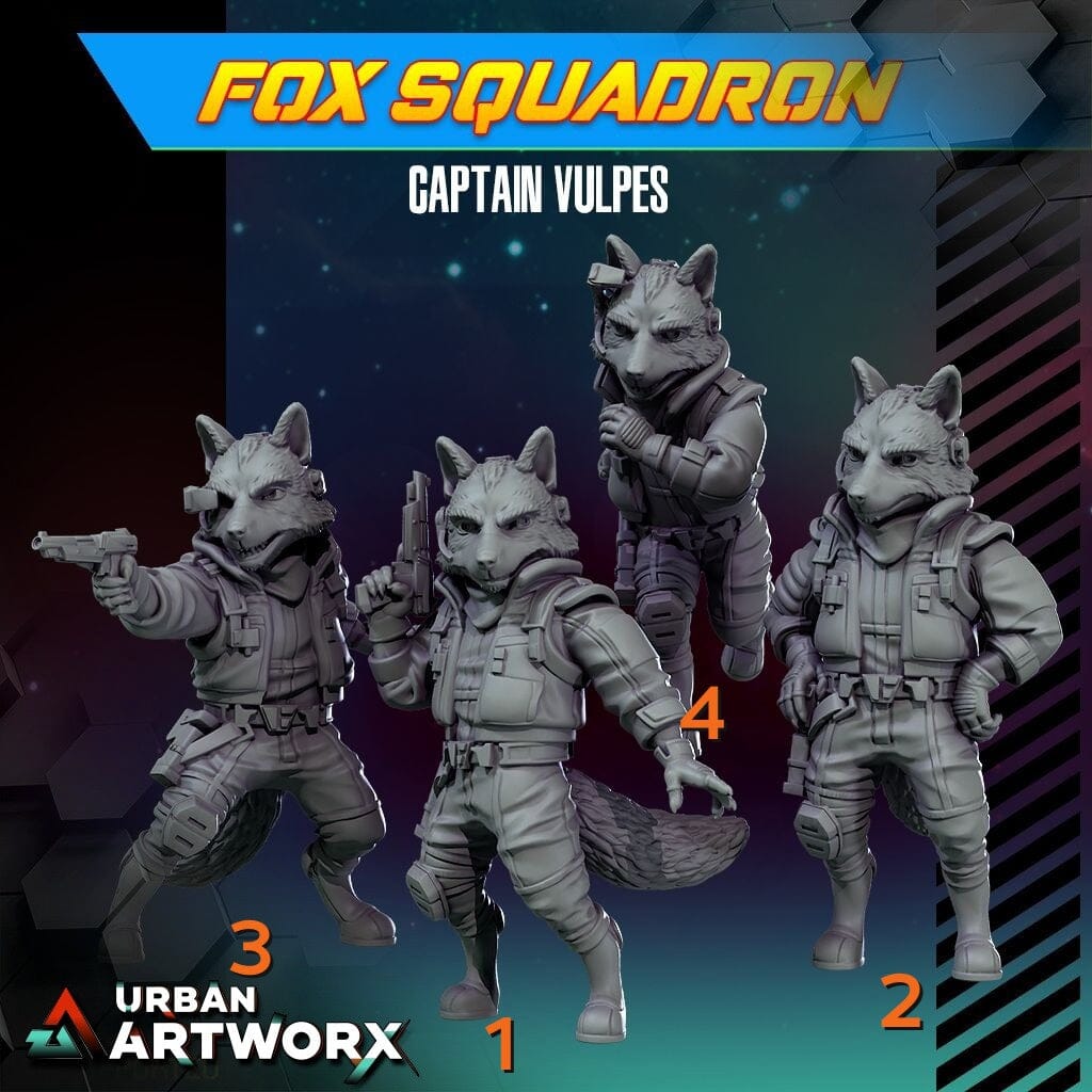 Tabletop Miniaturen - Skullforge Studios - Fox Squadron: Captain Vulpes (4) Skullforge Studios 