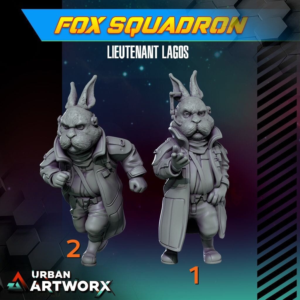 Tabletop Miniaturen - Skullforge Studios - Fox Squadron: Lieutenant Lagos (2) Skullforge Studios 