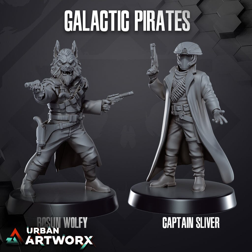 Tabletop Miniaturen - Skullforge Studios - Galactic Pirtae Captains (2) Skullforge Studios 