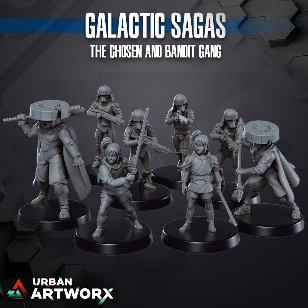Tabletop Miniaturen - Skullforge Studios - Galactic Sagas The Chosen and Bandit Gang (8) Skullforge Studios 