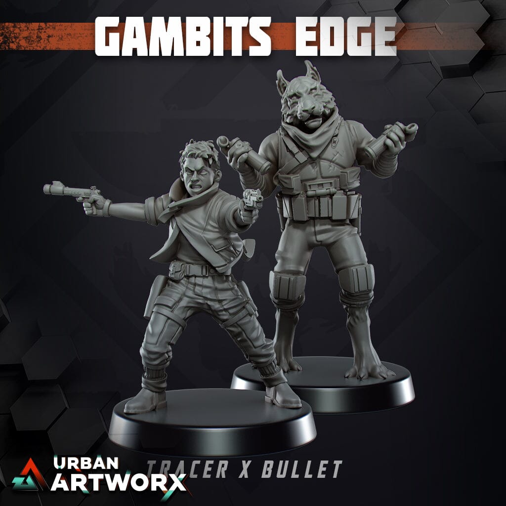 Tabletop Miniaturen - Skullforge Studios - Gambits Edge: Tracer & Bullet (2) Skullforge Studios 