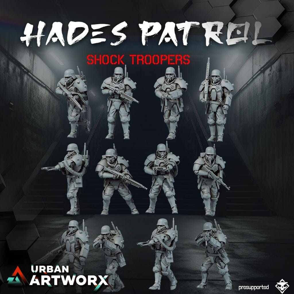 Tabletop Miniaturen - Skullforge Studios - Hades Patrol: Shock Troopers (12) Skullforge Studios 
