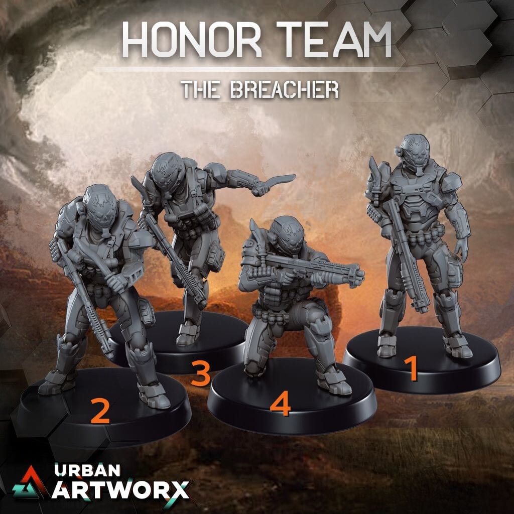 Tabletop Miniaturen - Skullforge Studios - Honor Team: The Breacher (4) Skullforge Studios 