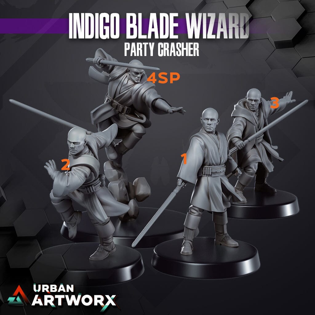 Tabletop Miniaturen - Skullforge Studios - Indigo Blade Wizard, The Party Crasher Skullforge Studios 