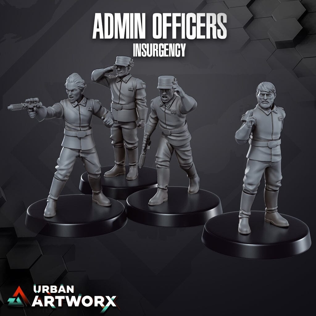 Tabletop Miniaturen - Skullforge Studios - Insurgent Admin Officers (4) Skullforge Studios 