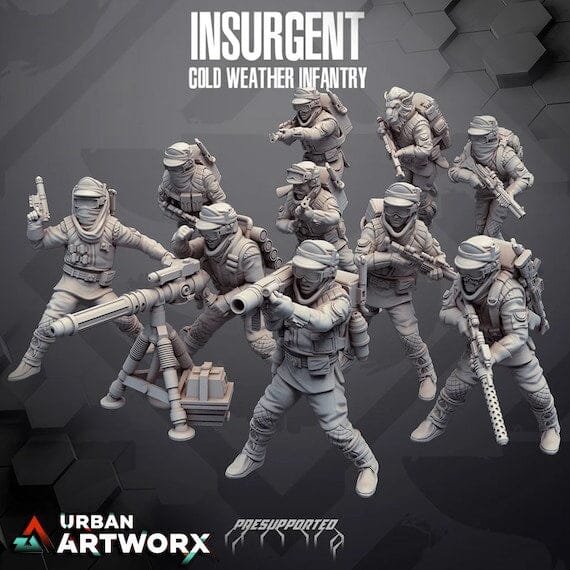 Tabletop Miniaturen - Skullforge Studios - Insurgent Cold Weather Infantry (10) Skullforge Studios 