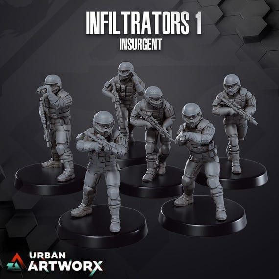 Tabletop Miniaturen - Skullforge Studios - Insurgent Infiltrator Agents (6) Skullforge Studios 