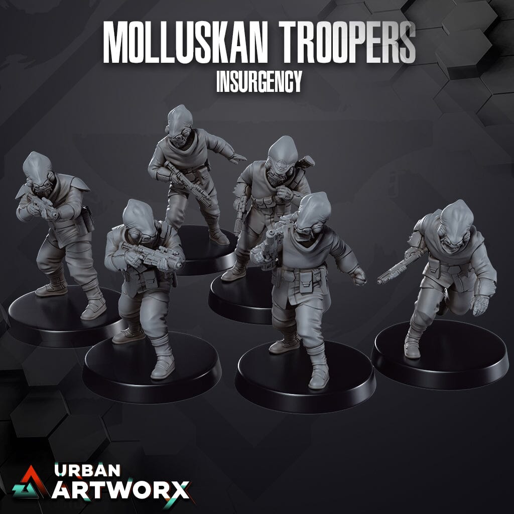 Tabletop Miniaturen - Skullforge Studios - Insurgent Molluskan Troopers (6) Skullforge Studios 
