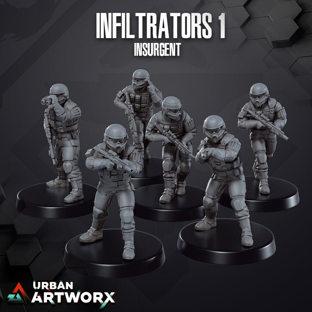 Tabletop Miniaturen - Skullforge Studios - Insurgent Stealth Agents (6) Skullforge Studios 