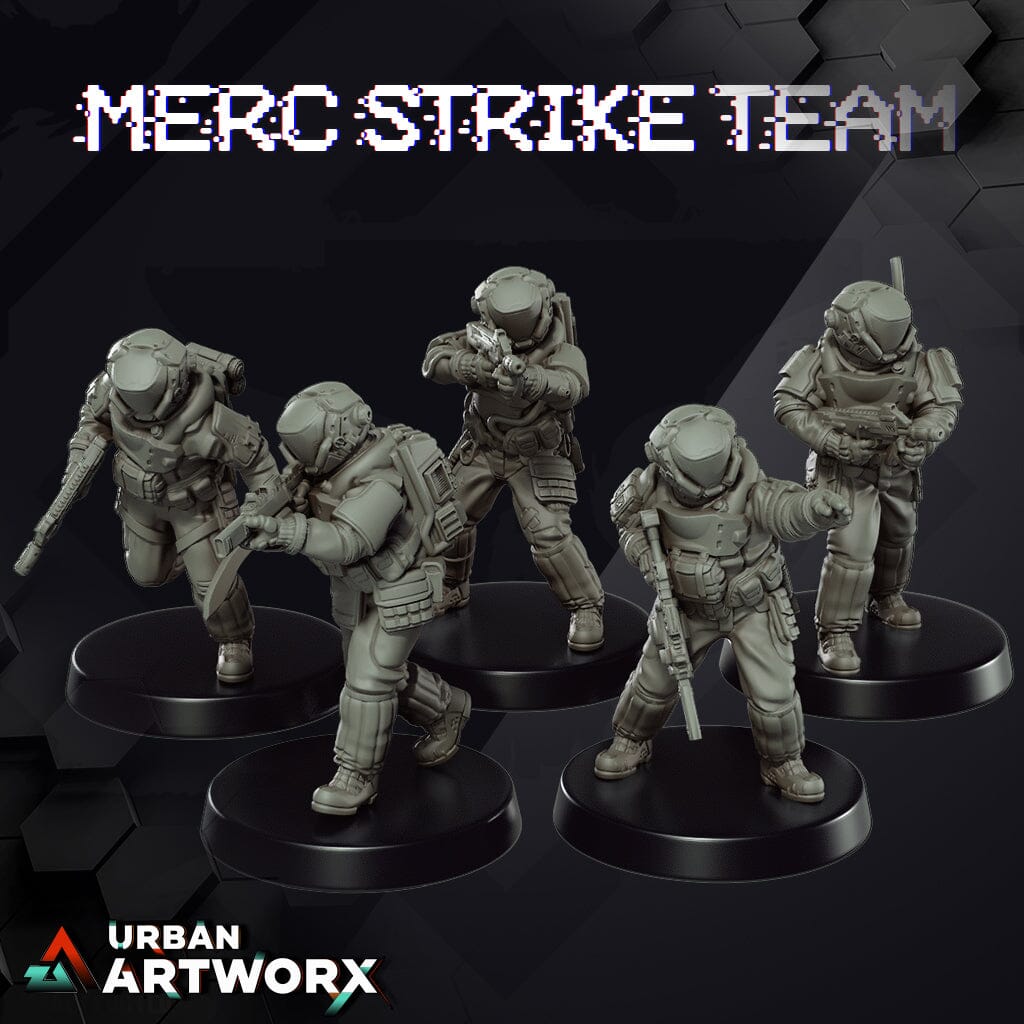 Tabletop Miniaturen - Skullforge Studios - Merc Strike Team (5) Skullforge Studios 