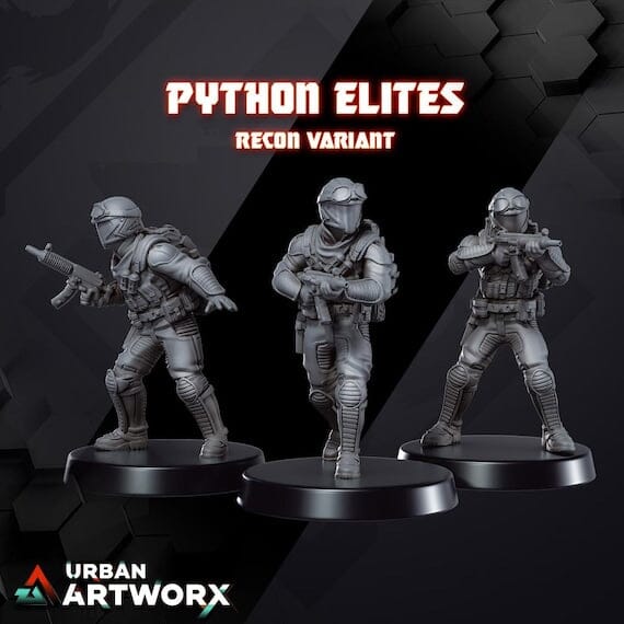 Tabletop Miniaturen - Skullforge Studios - Python Syndicate Elites Elites Recon Variant (3) Skullforge Studios 