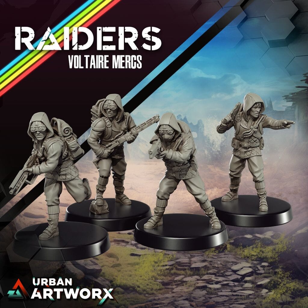 Tabletop Miniaturen - Skullforge Studios - Raiders: Voltaire Mercs (4) Skullforge Studios 