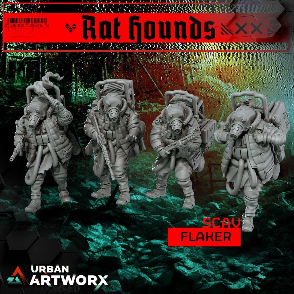 Tabletop Miniaturen - Skullforge Studios - Rat Hounds: Scav Flaker (4) Skullforge Studios 