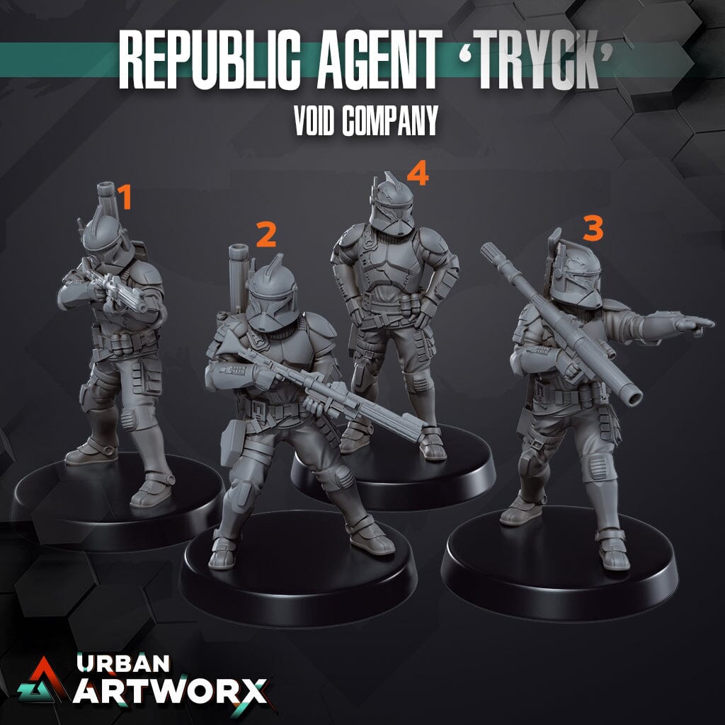 Tabletop Miniaturen - Skullforge Studios - Republic Agent Tryck Void Company Skullforge Studios 