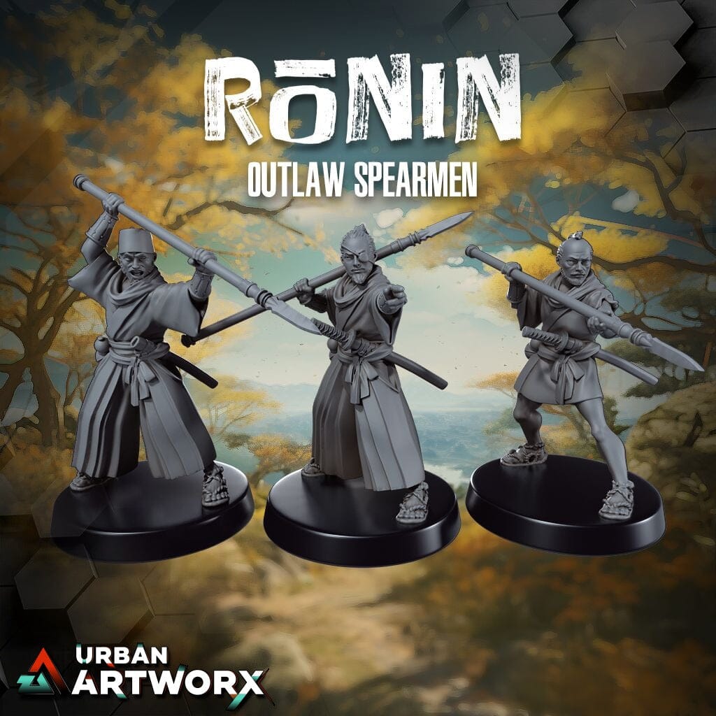 Tabletop Miniaturen - Skullforge Studios - Ronin: Outlaw Spearmen (3) Skullforge Studios 