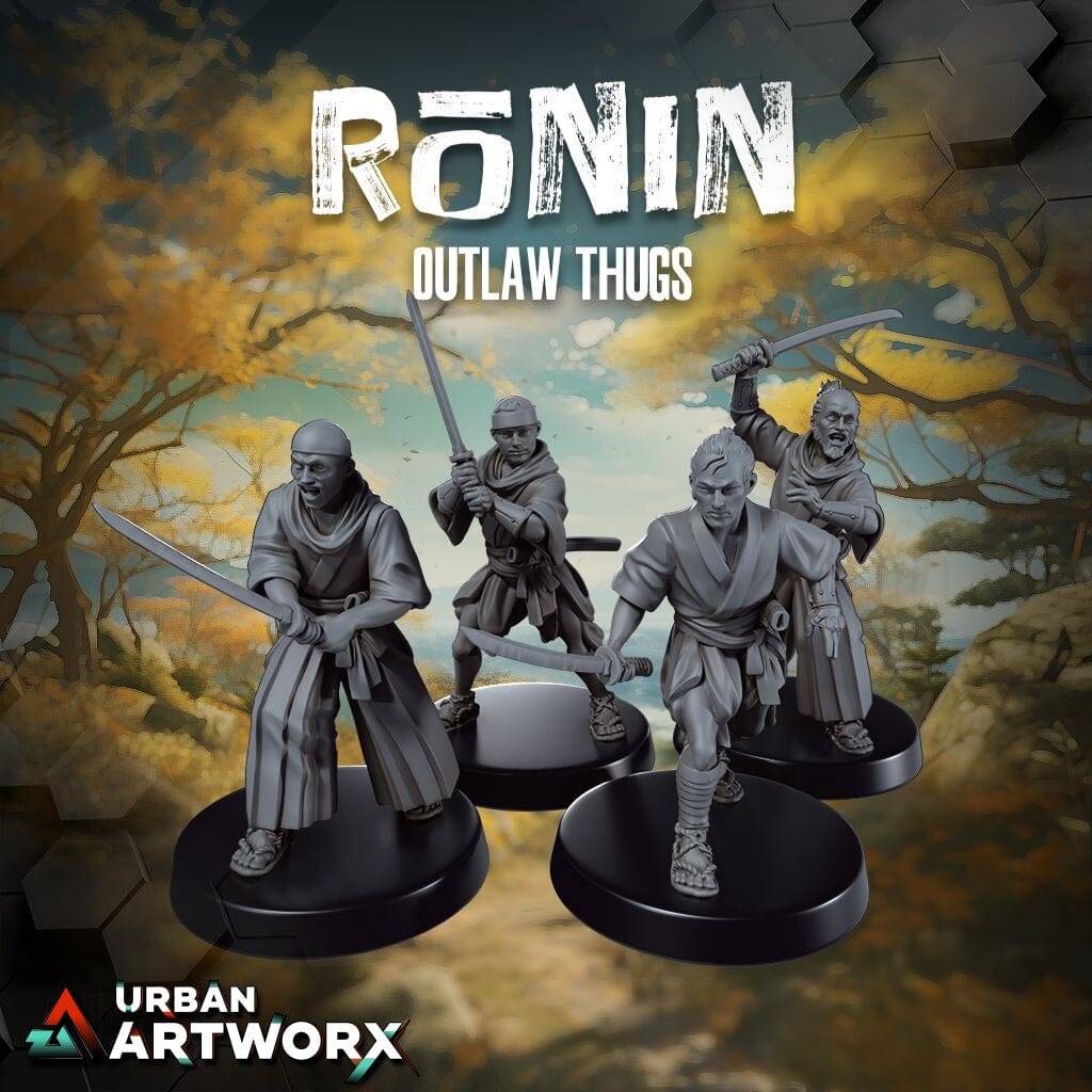 Tabletop Miniaturen - Skullforge Studios - Ronin: Outlaw Thugs (4) Skullforge Studios 