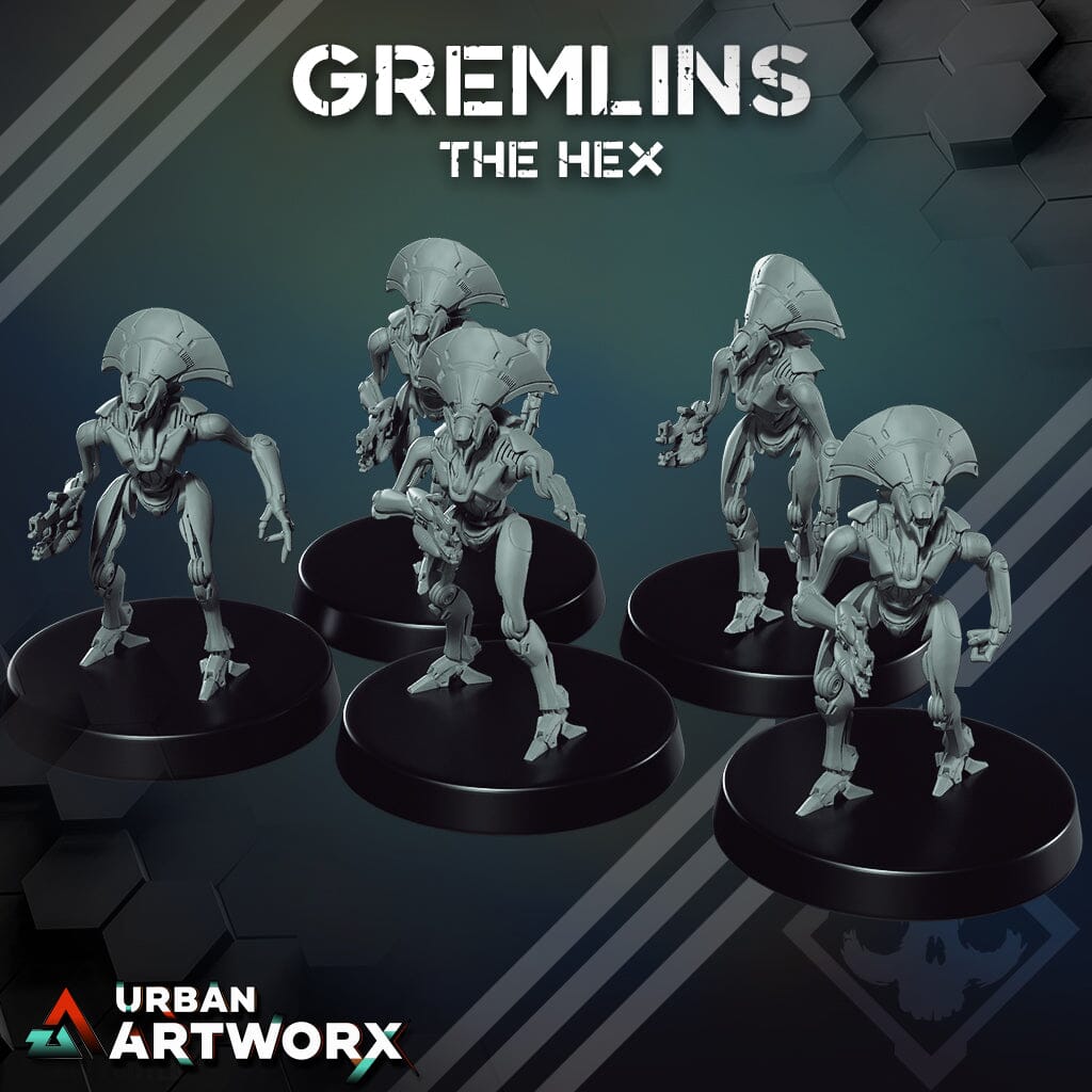 Tabletop Miniaturen - Skullforge Studios - The HEX: Bundle Apex Horizons & Wardens (9+3) Skullforge Studios Gremlins (5) 