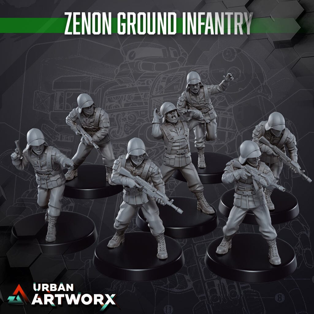 Tabletop Miniaturen - Skullforge Studios - Zenon Infantry (7) Skullforge Studios 