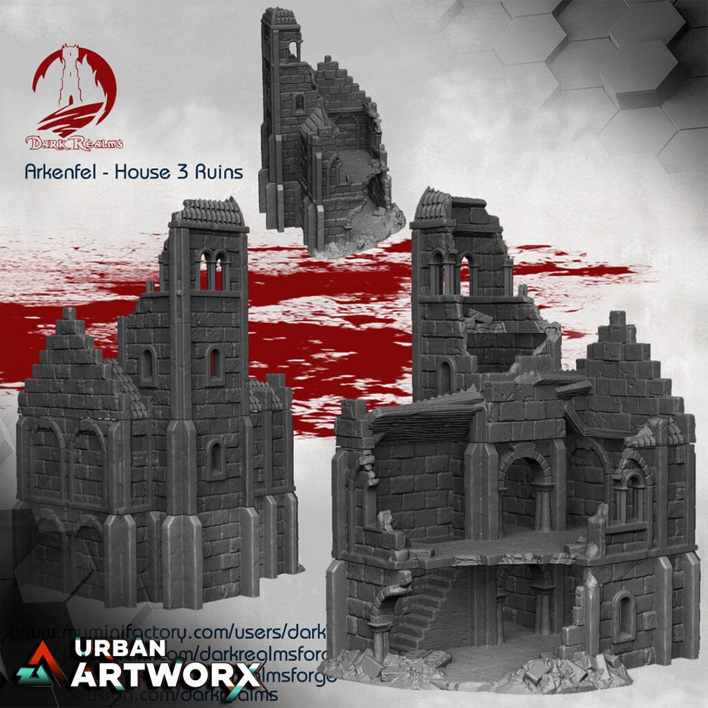 Tabletopgelände - Dark Realms - Arkenfel - House 3 Ruin Dark Realms 
