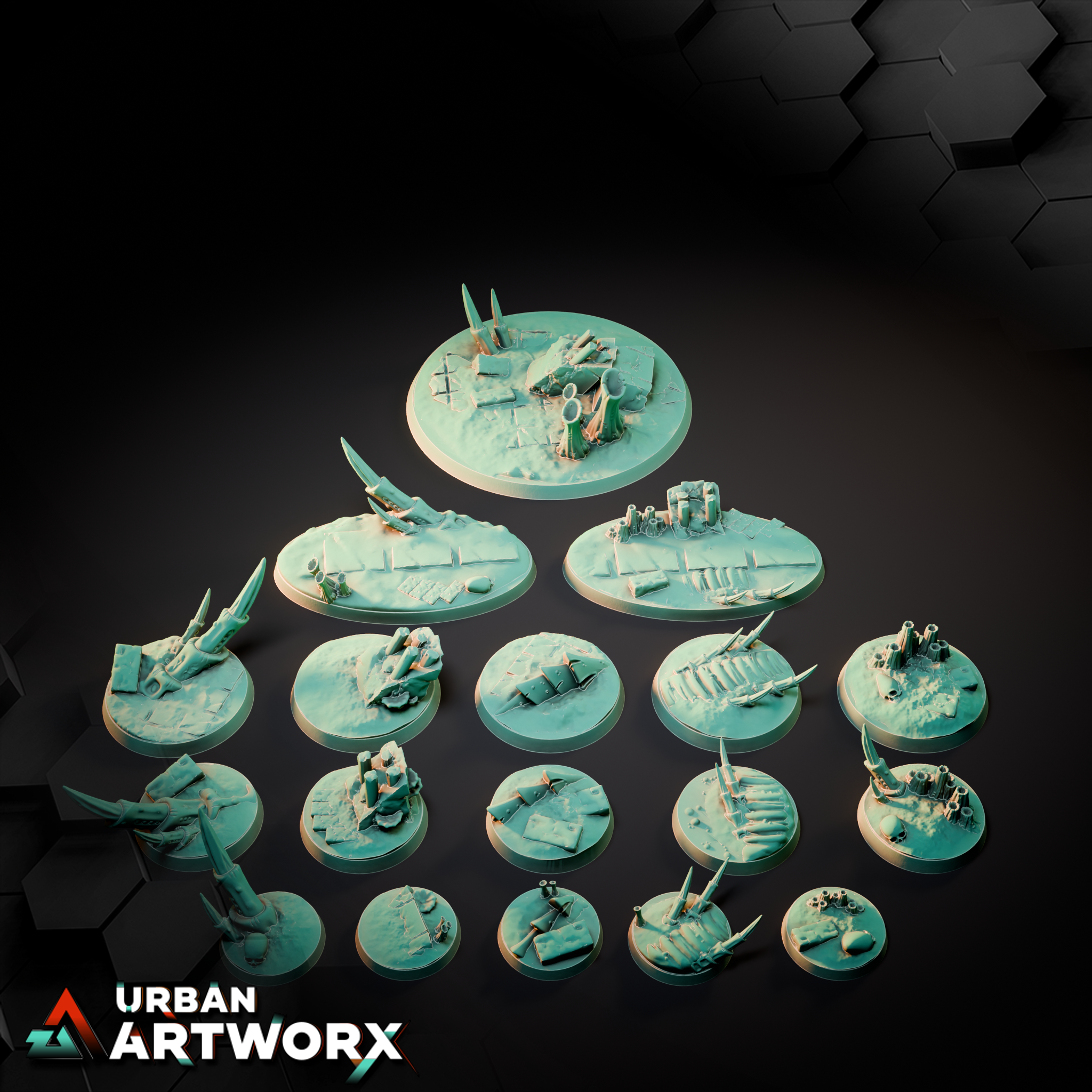 Tabletop Bases - Sacrusmundus - Tulipa The Infested World Bases | Gruppenbild