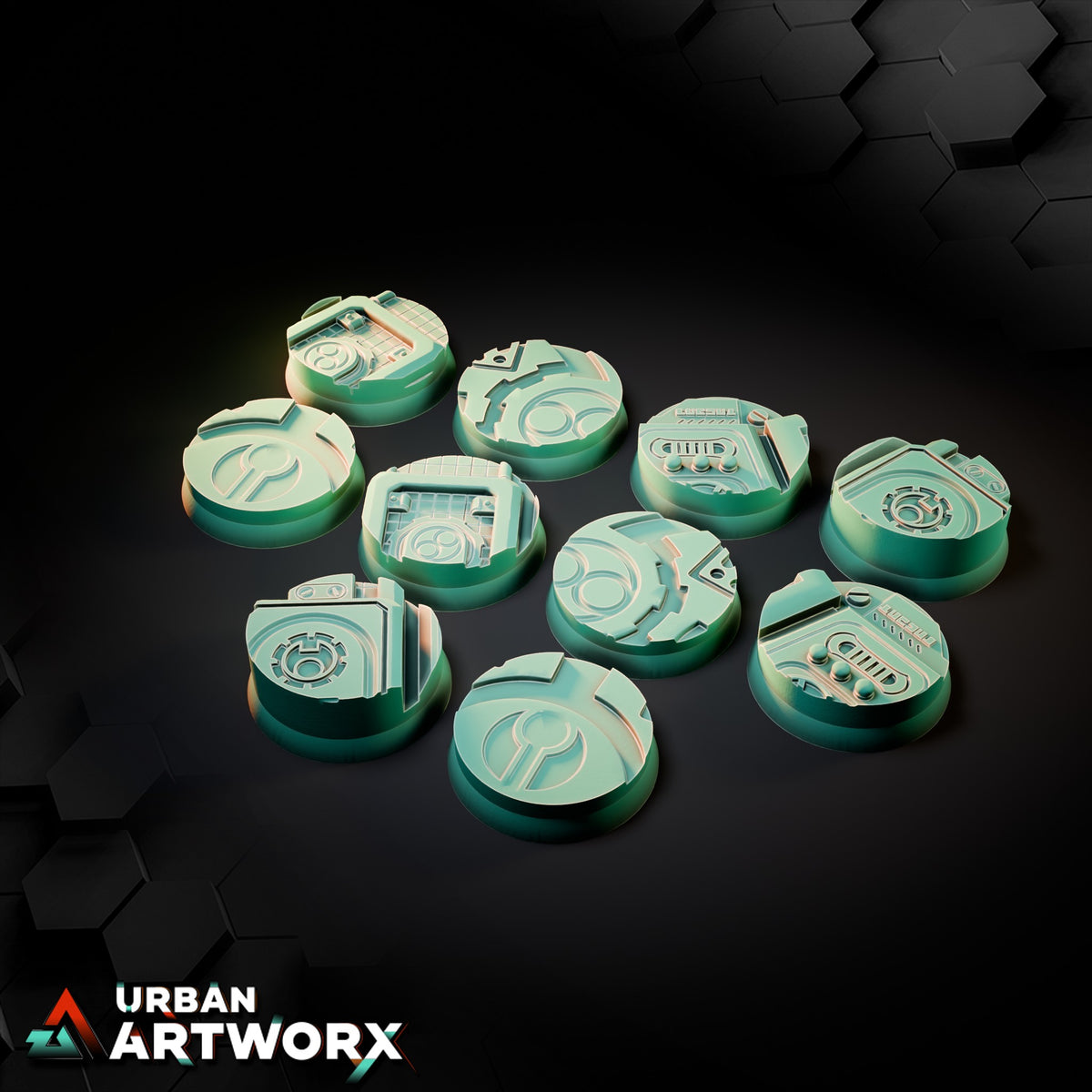 Xeno City Bases – Round 25mm (10)
