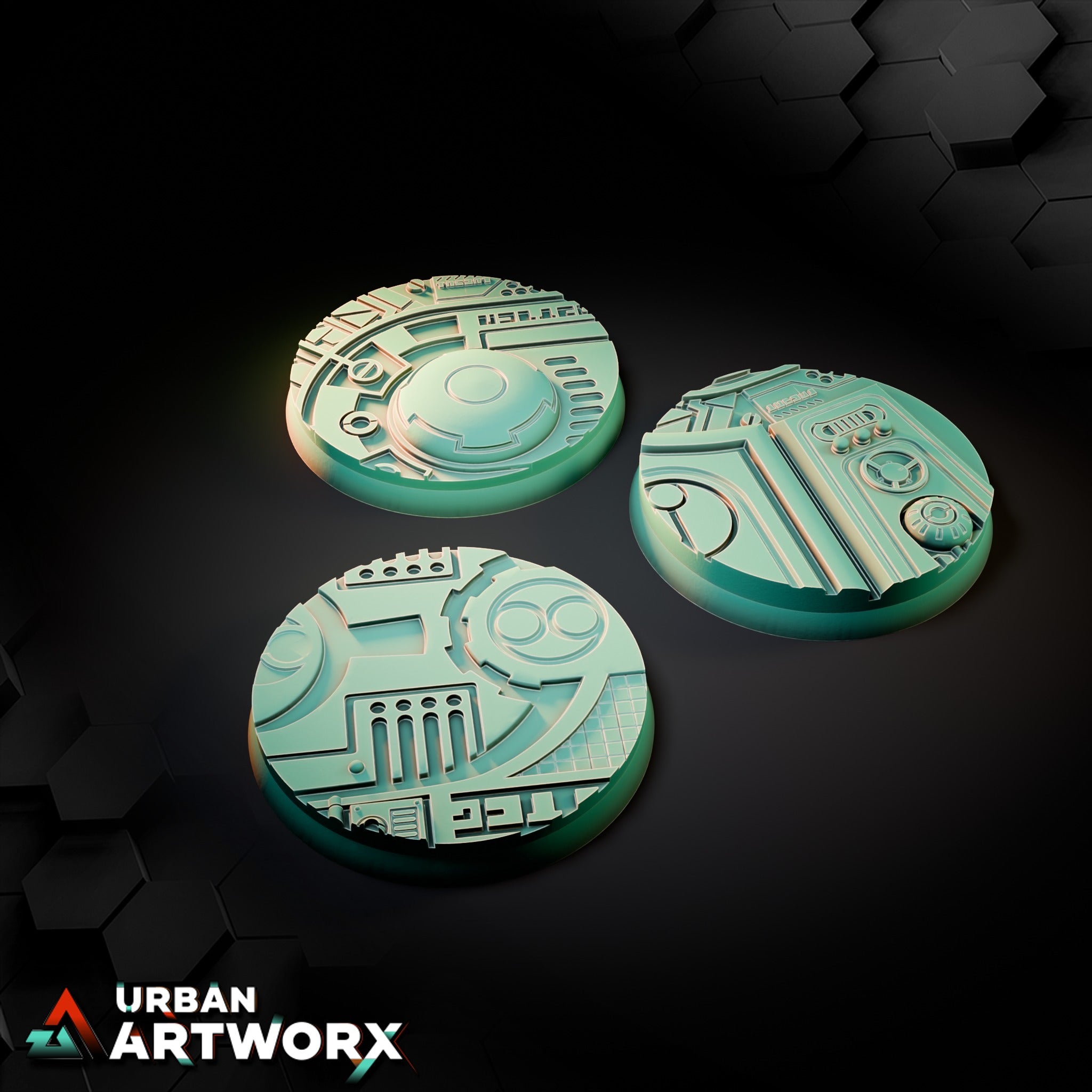 Xeno City Bases – Round 50mm (3)