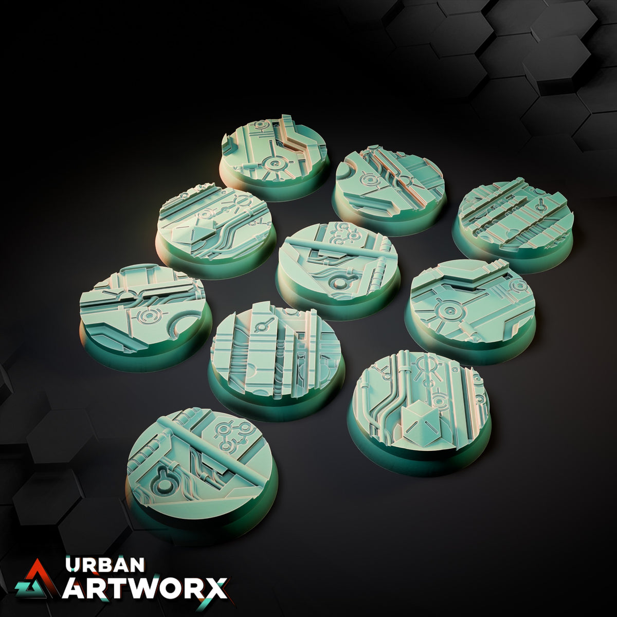 Xeno Technology Bases – Round 32mm (10)
