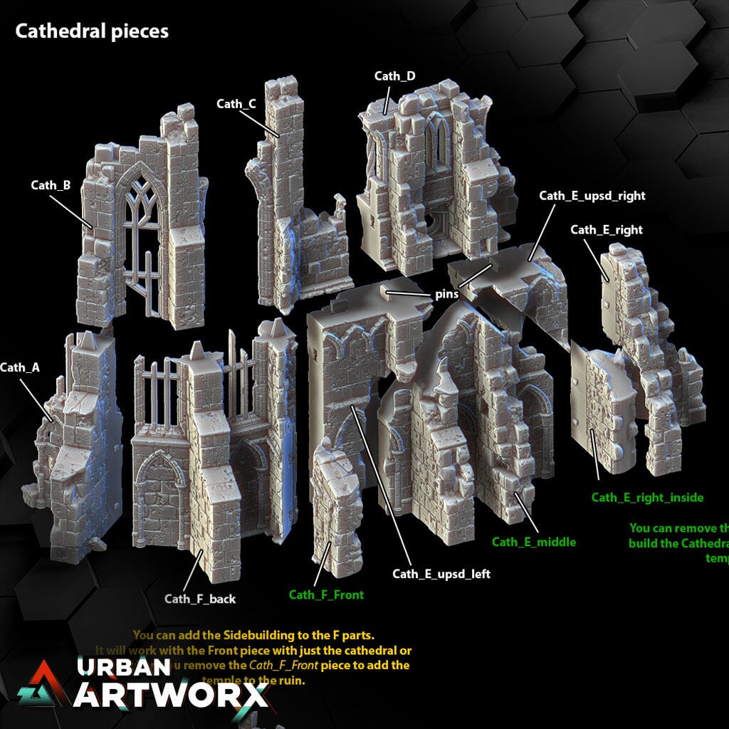 Tabletop Gelände - City of Tarok - Cathedrale Complete Set Black Scrolls Games 